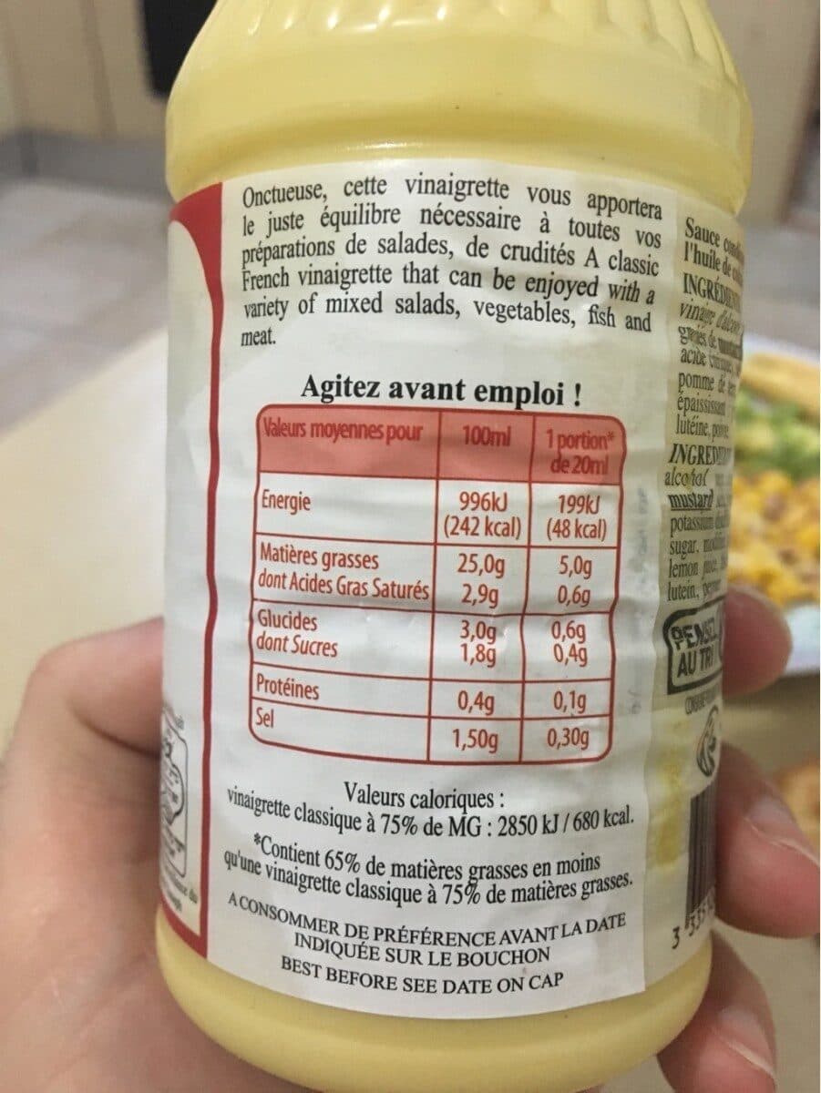 Open Food Facts Vinaigrette allégée packshot
