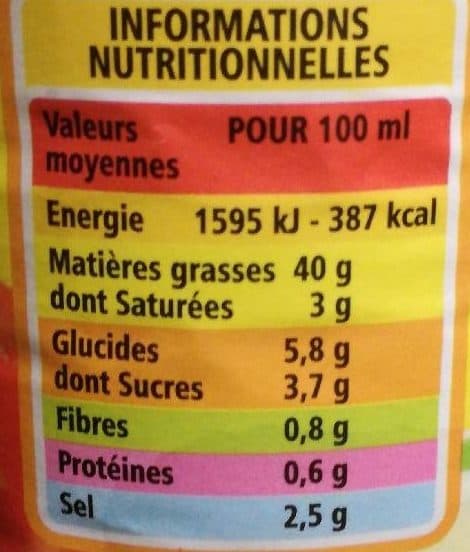 Open Food Facts Sauce Crudités packshot