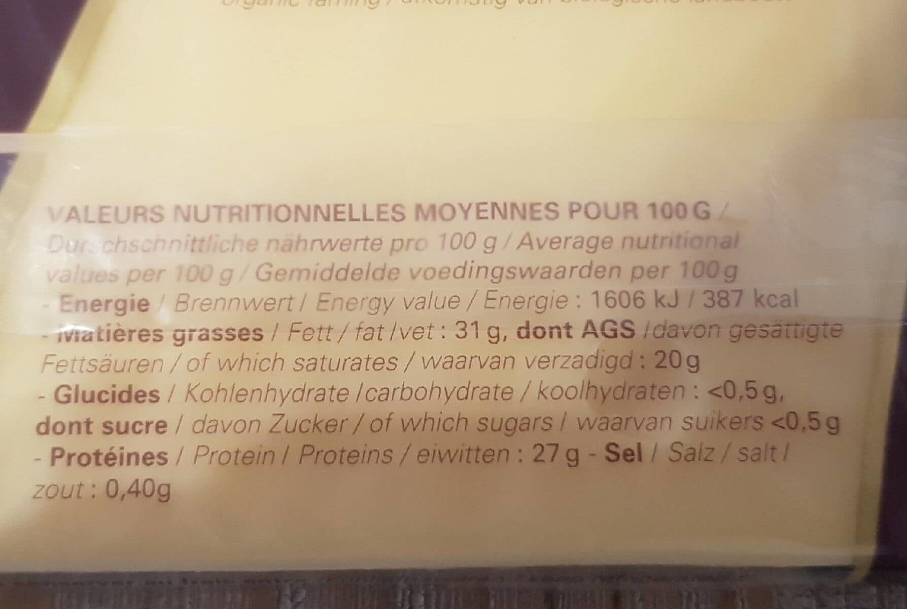 Biodéal Emmental Bio (32 % MG) packshot