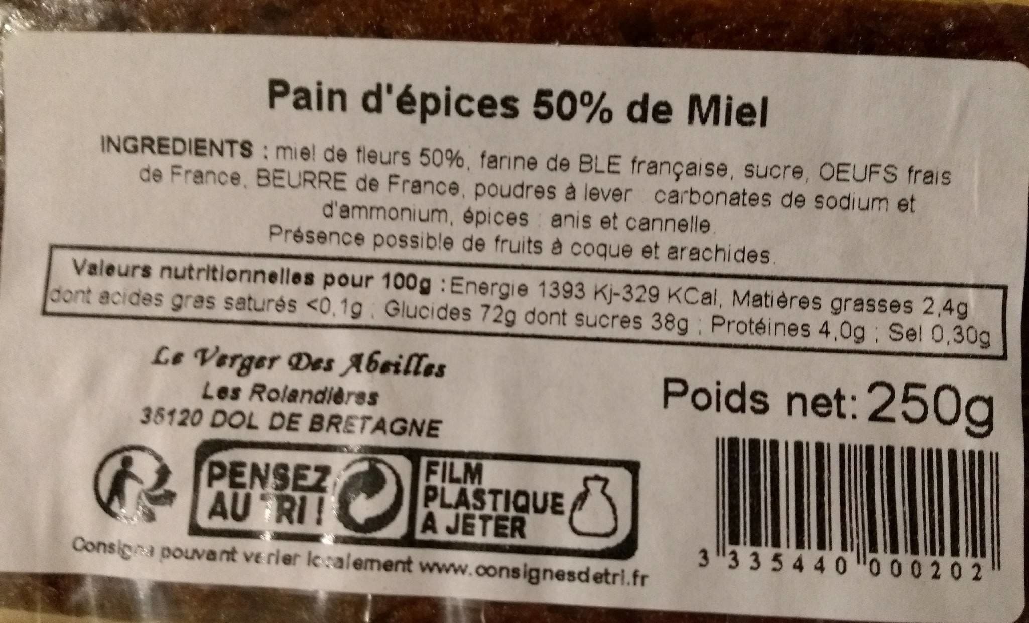 Le Verger des Abeilles Pain d'épices au miel packshot