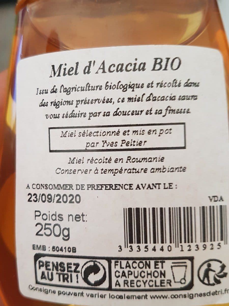 Le Verger des Abeilles Miel d'acacia packshot