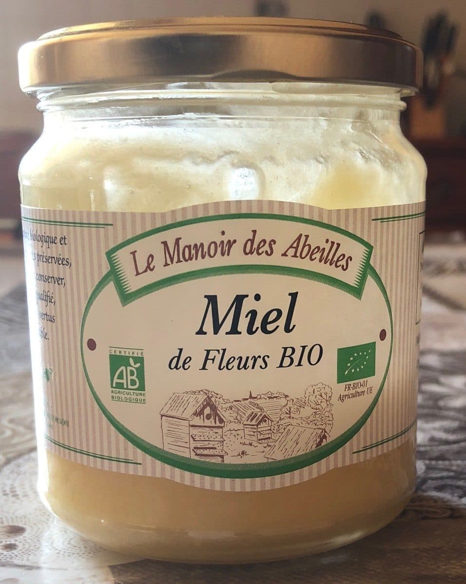 Le Manoir des Abeilles Miel de fleurs BIO, le pot de 350 gr packshot
