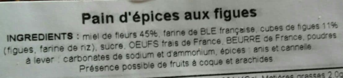 Le Verger des Abeilles Pain d'épices aux figues packshot