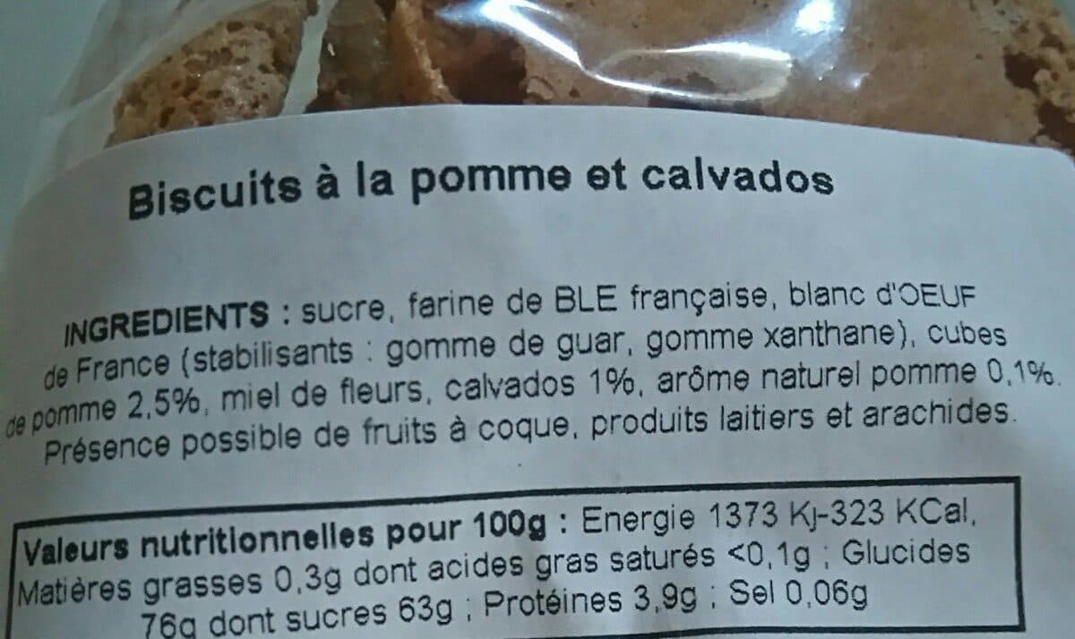Open Food Facts Croquants pomme Calvados packshot