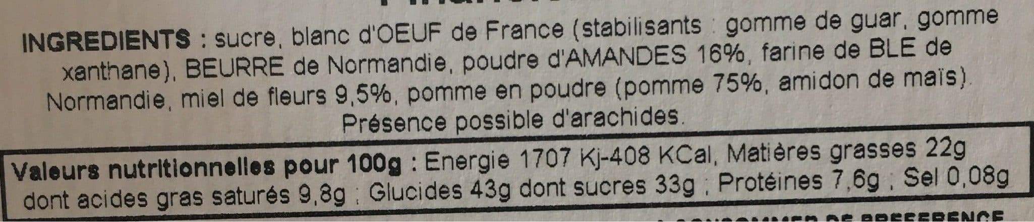 Le manoir des abeilles Petits financiers aux amandes LE MANOIR DES ABEILLES packshot