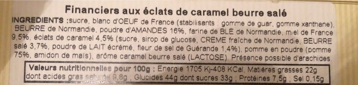 Le Manoir des Abeilles Petites Financiers Caramel Beurre Salé packshot