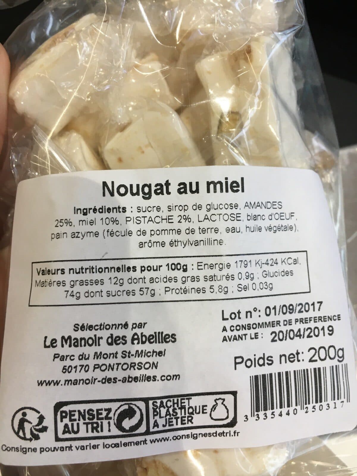 Le Manoir des Abeilles Nougat Tendre packshot