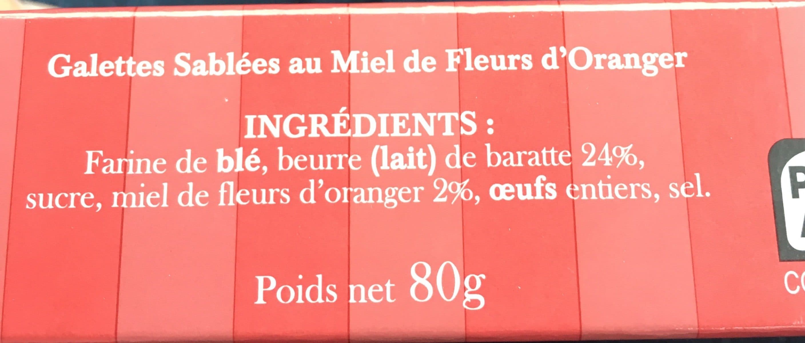 Maison Peltier Galettes au miel de fleurs d'oranger packshot