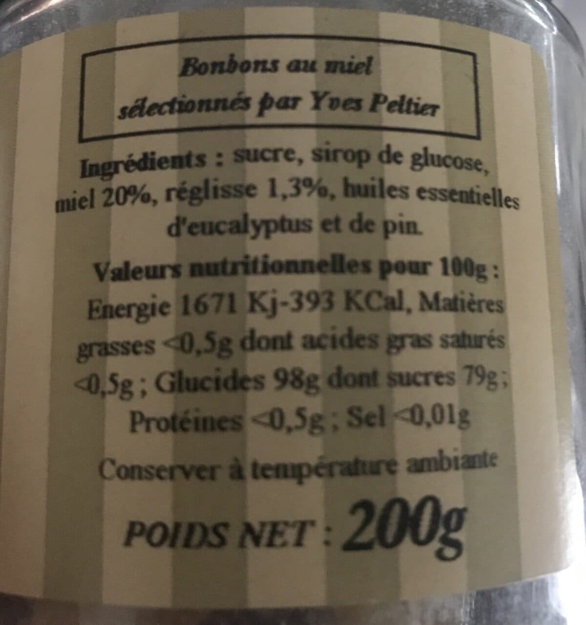 Maison Peltier Bonbon miel packshot
