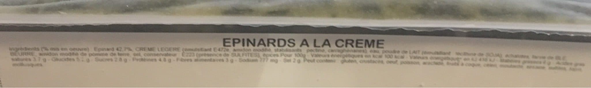 Open Food Facts Epinards a la creme packshot