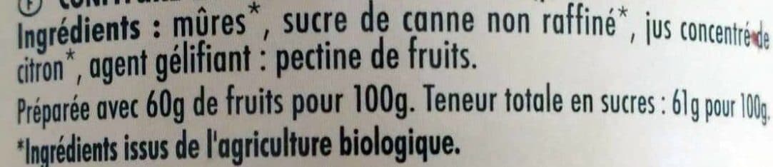 Prosain Confiture Extra de Mûres BIO packshot