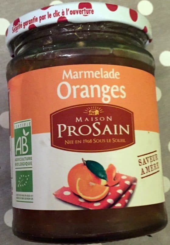 Prosain Marmelade Oranges Saveur amère packshot