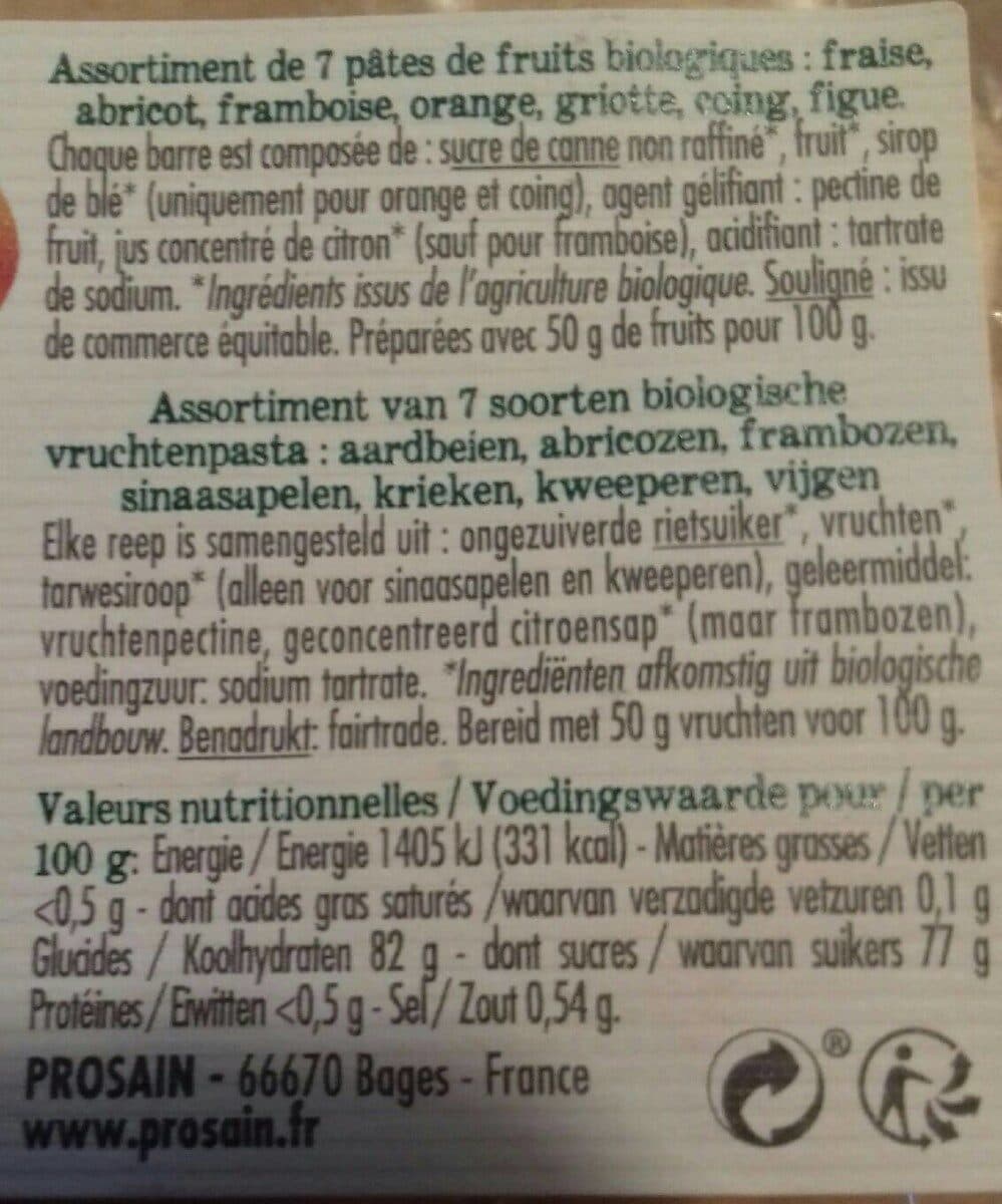 Prosain 7 pâtes de fruits assorties packshot