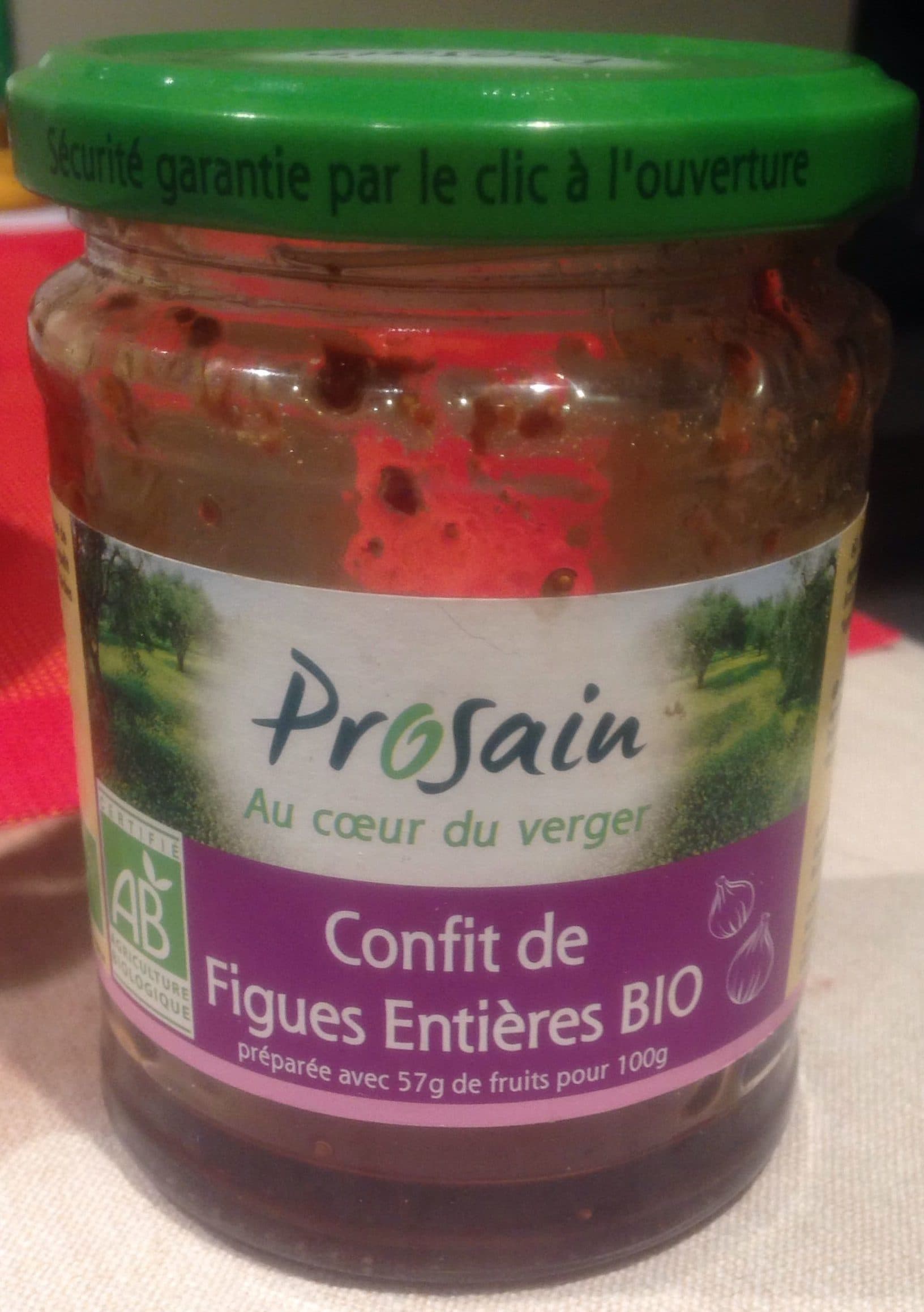 Prosain Confit de figues entières bio packshot