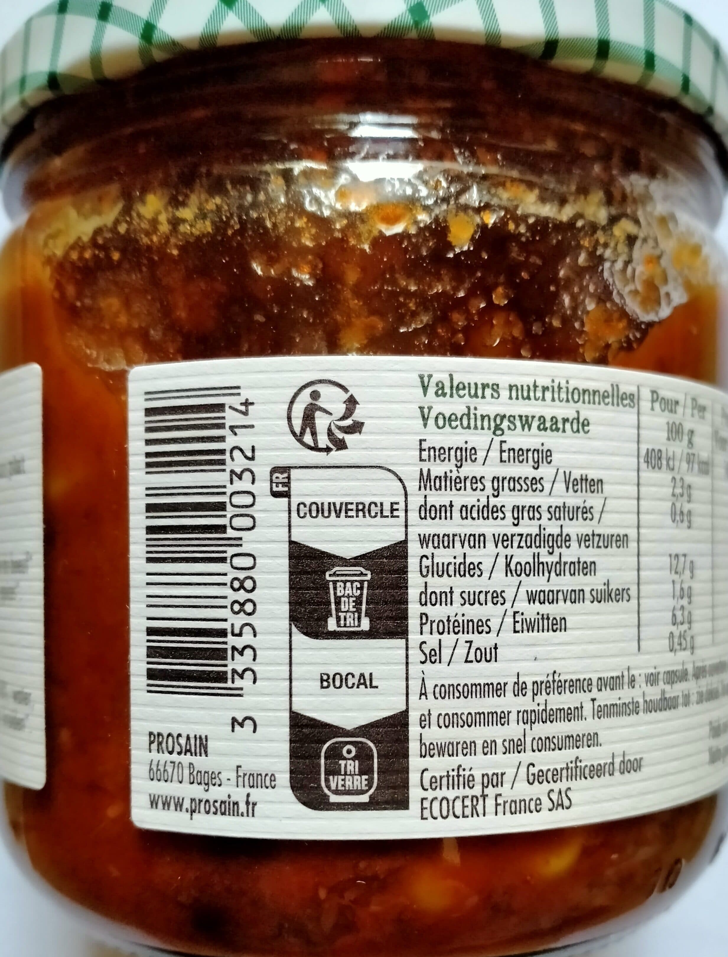ProSain Chili con carne aux boeuf et aux haricots rouges packshot