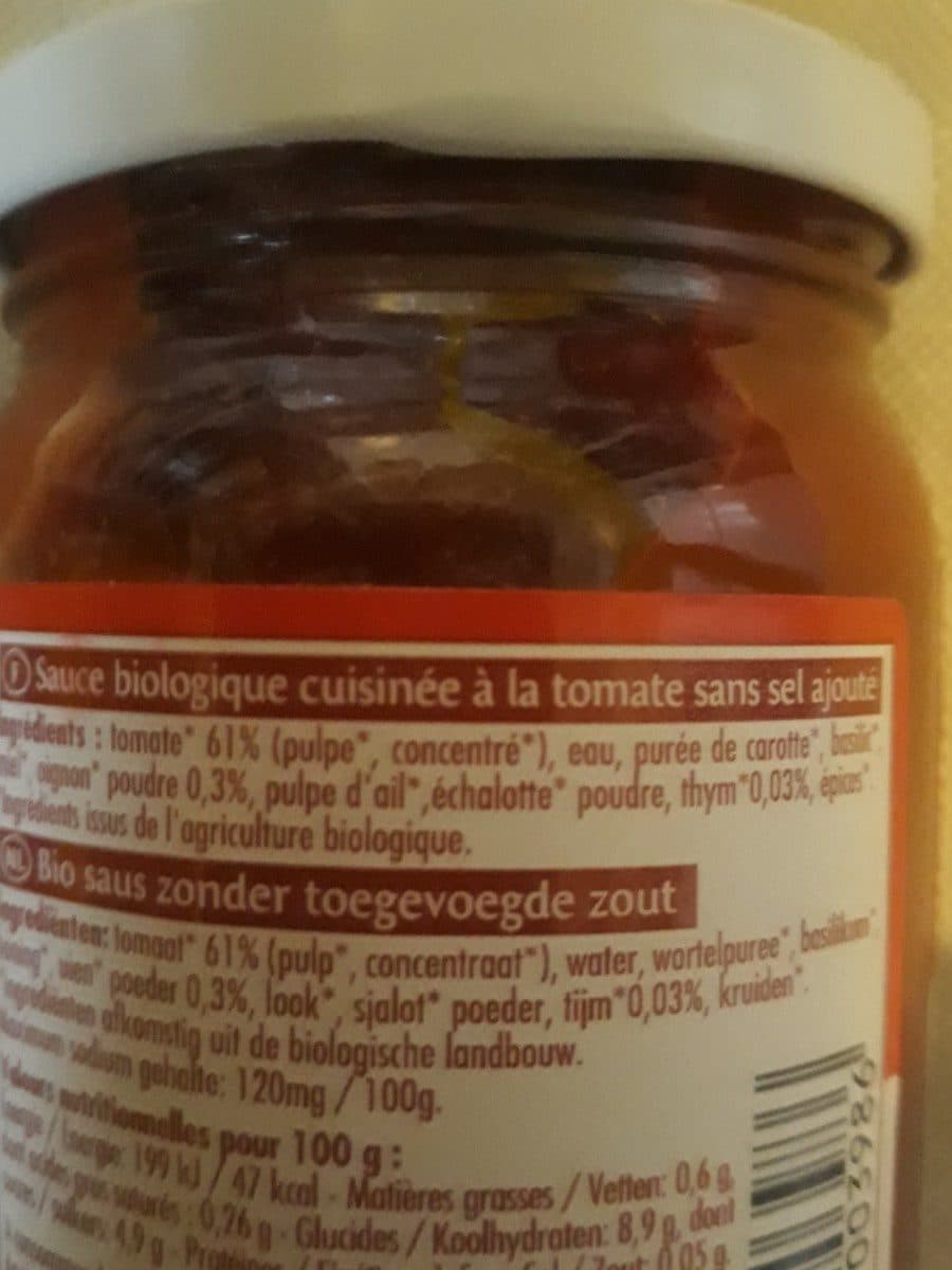 Prosain Sauce Tomate Provençale sans sel ajouté packshot