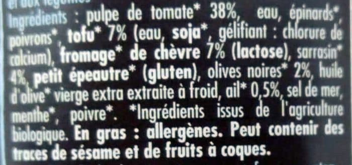 ProSain Sarrasin aux légumes - au chêvre et aux olives noires packshot