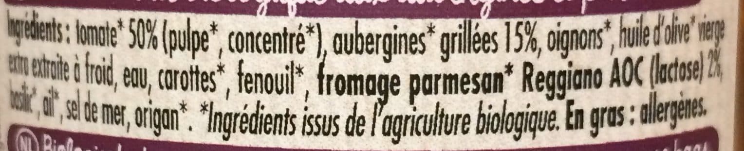 ProSain Ma sauce tomate aubergines et parmesan packshot