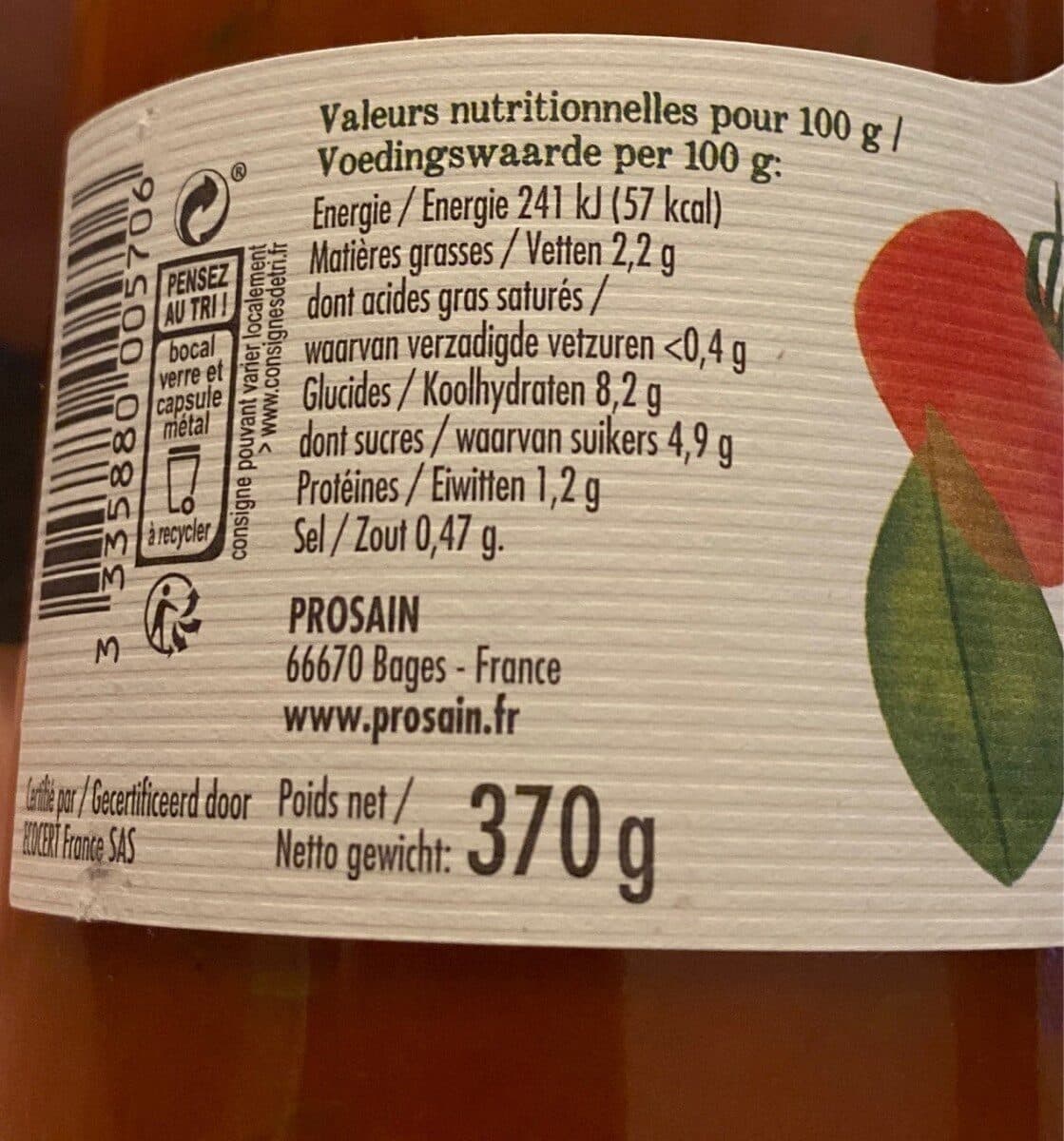 Prosain Sauce Tomate au Basilic packshot