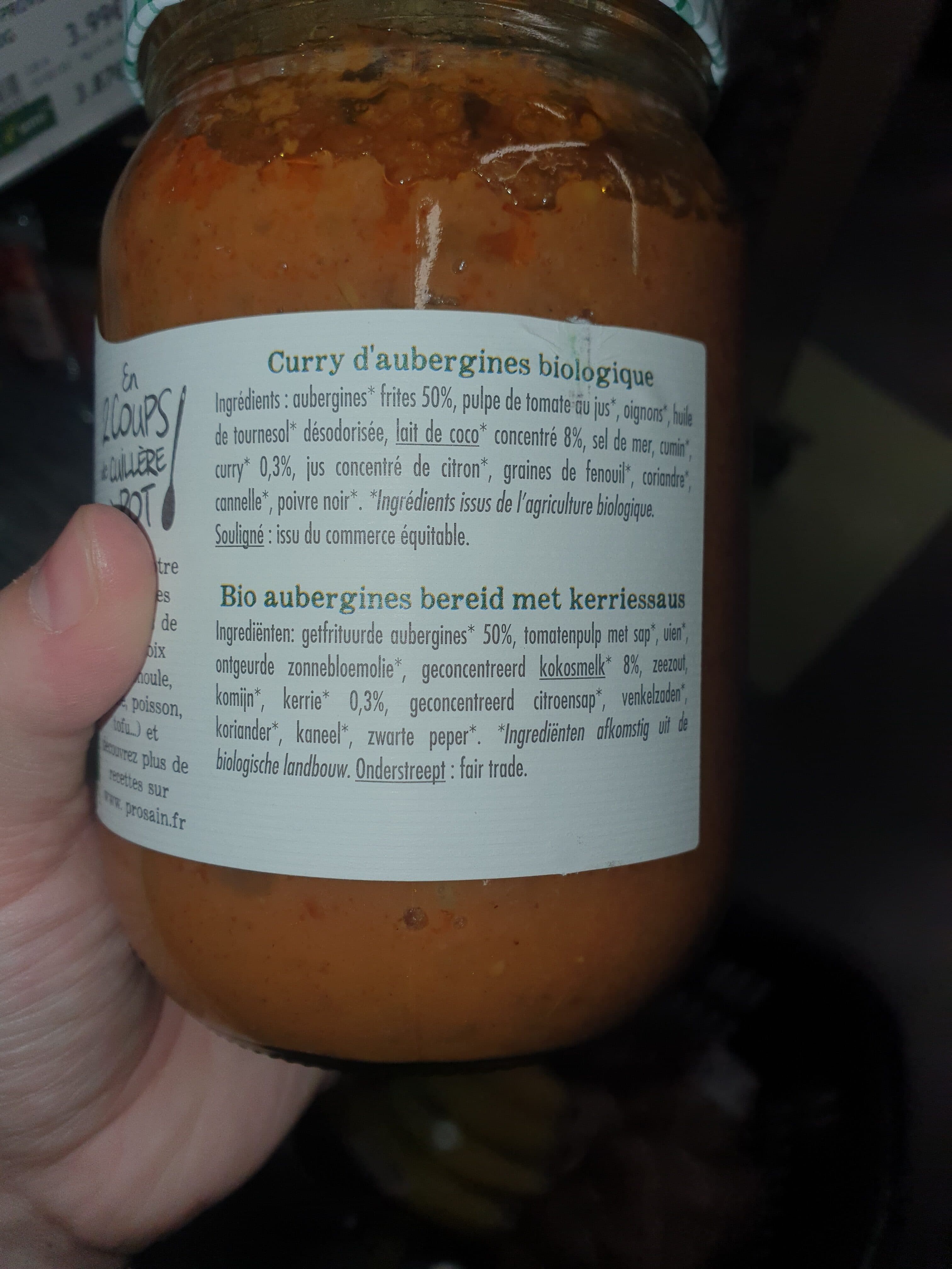 ProSain Curry d'aubergines packshot
