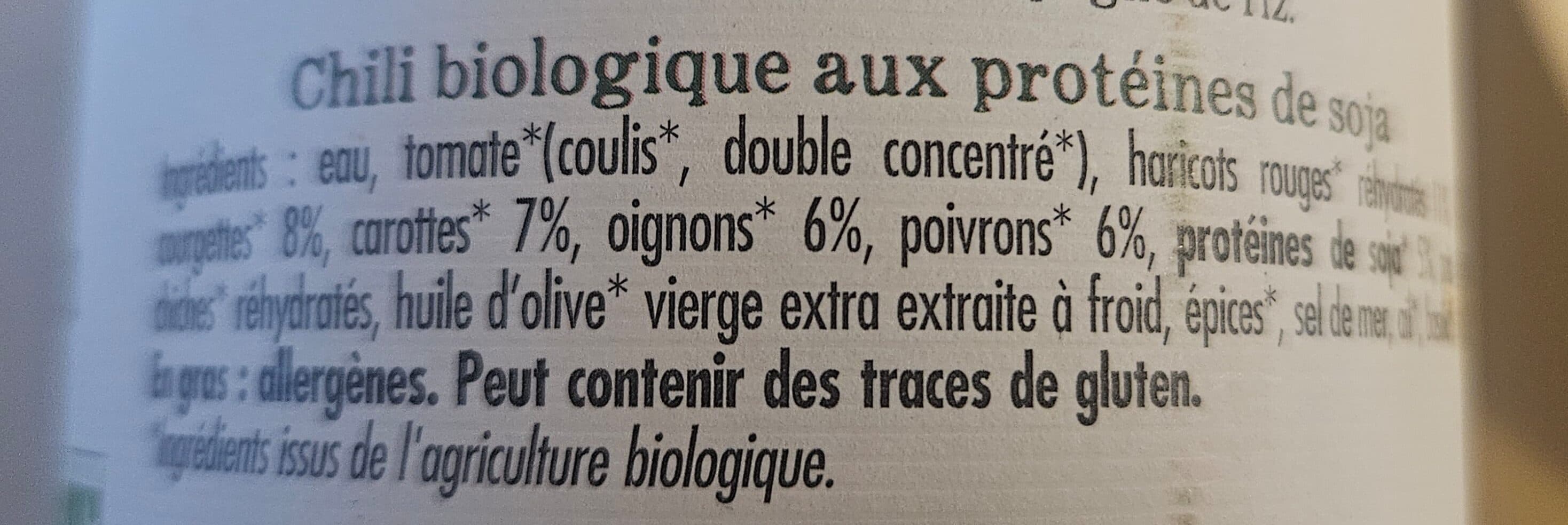 Prosain Chili recette végétarienne packshot