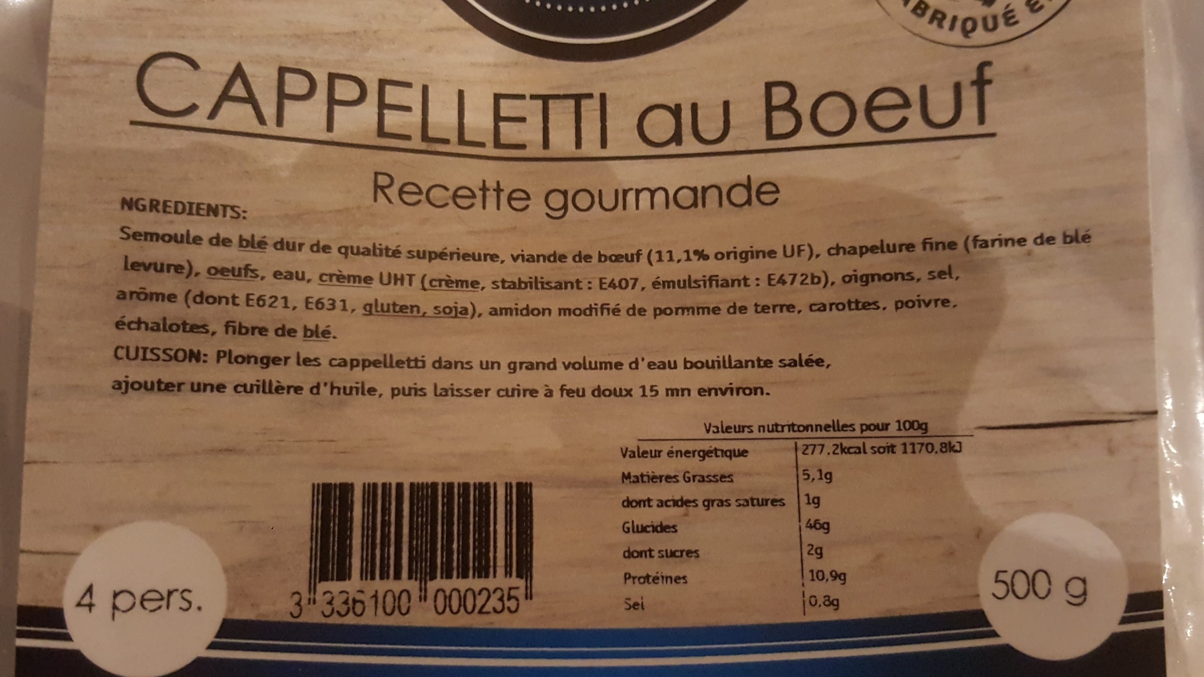 Colomba Cappelletti a La Viande 500gr packshot