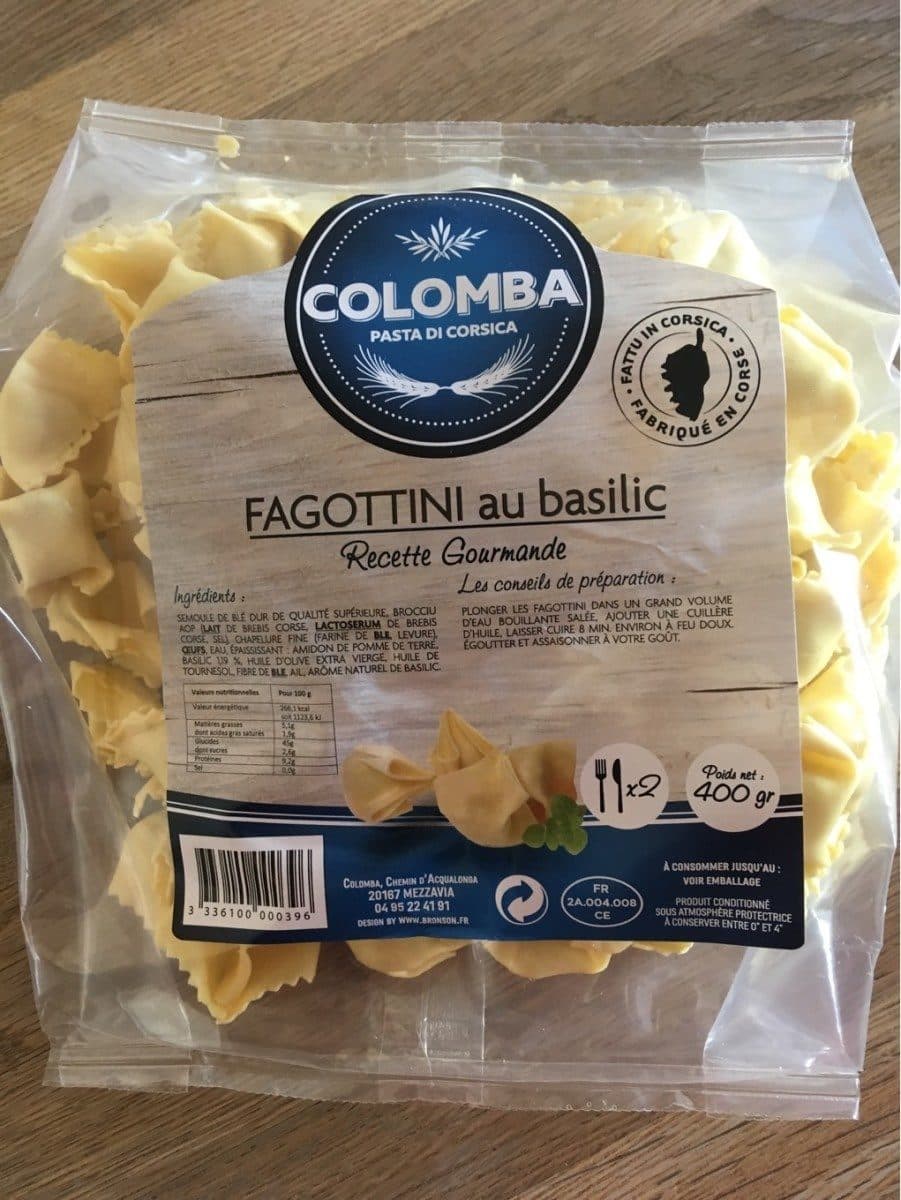 Colomba Fagottini au basilic packshot