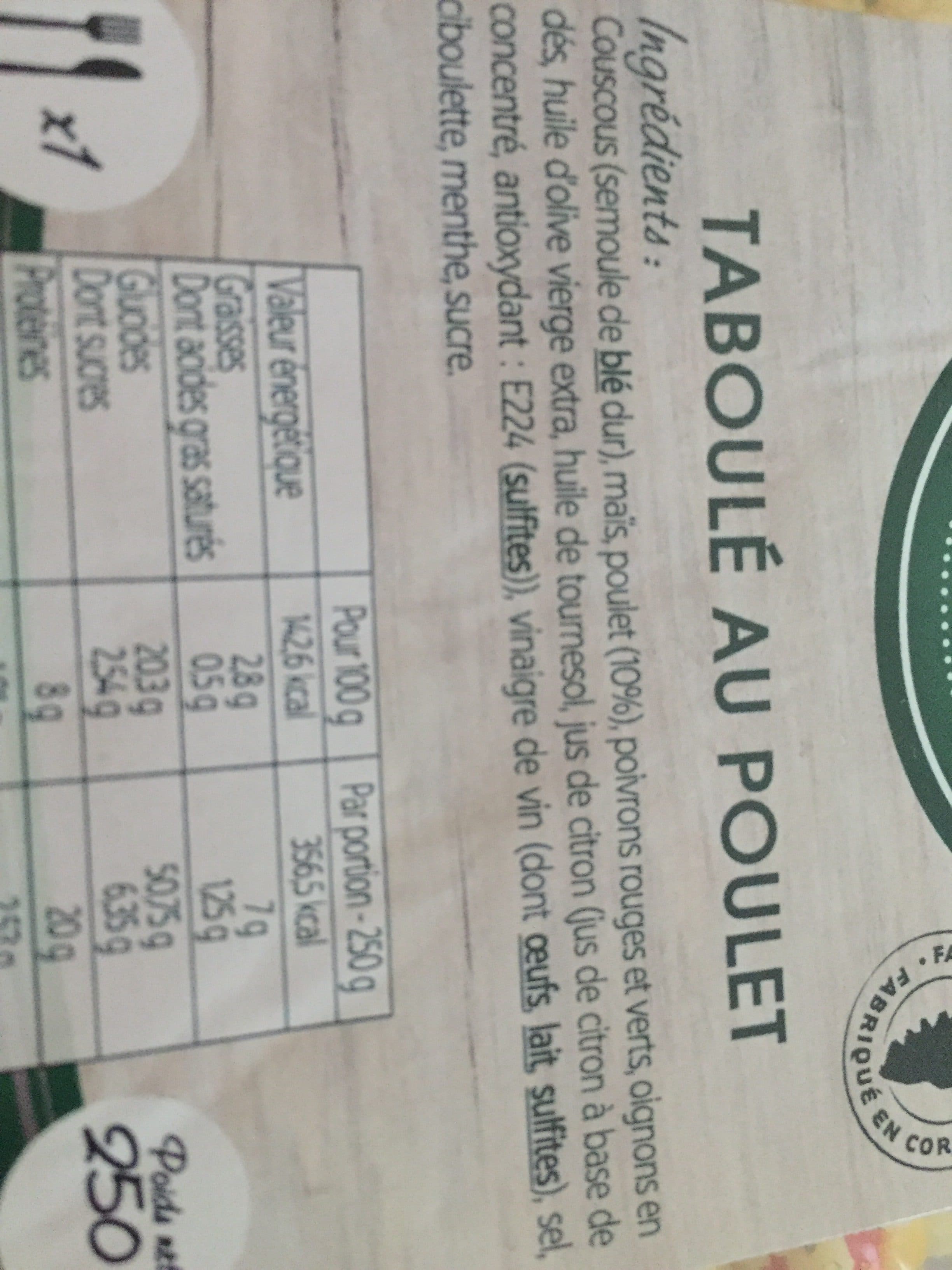 Colombz Taboule au poulet packshot