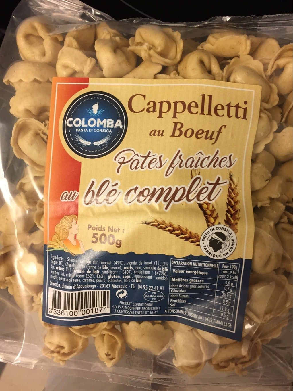 Colomba Capelletti au boeuf packshot
