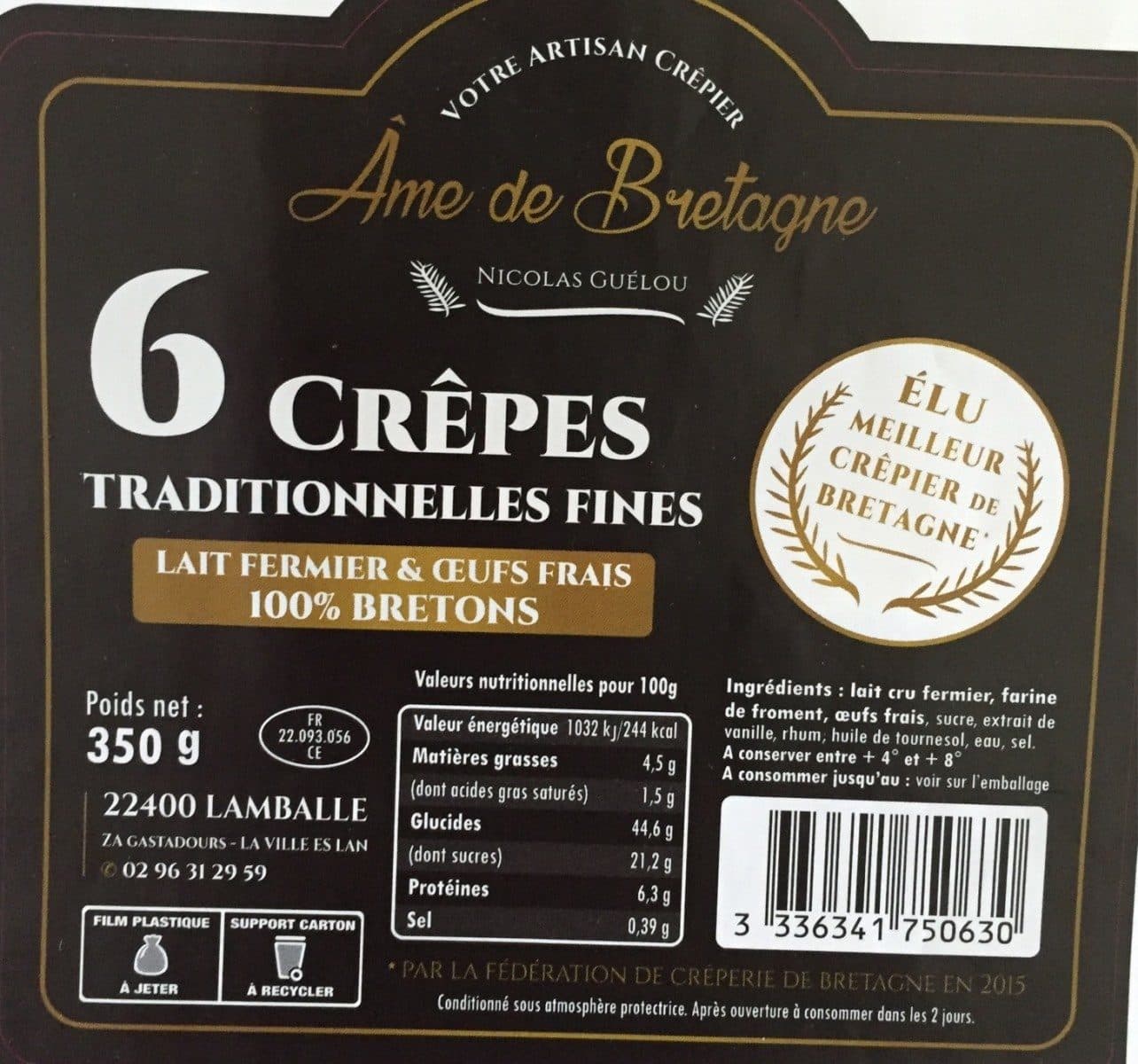 Ame de Bretagne Crêpes Traditionnelles Fines packshot