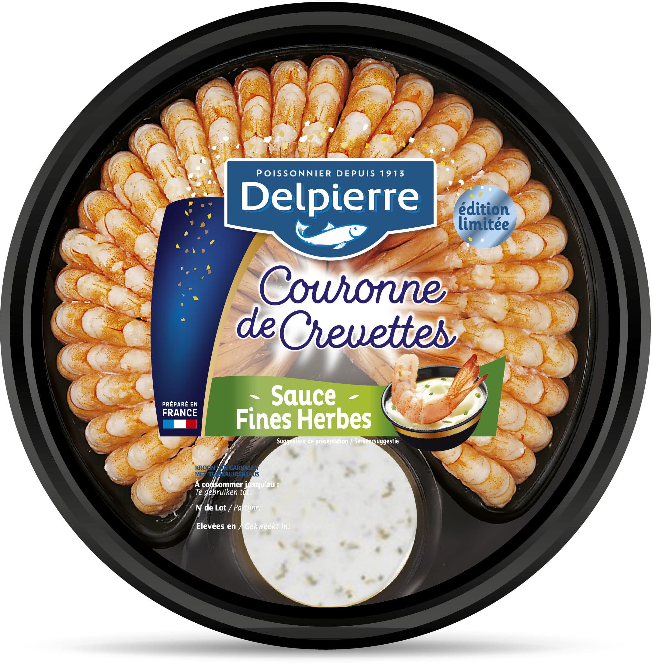 Delpierre Couronne de crevettes sauce Fines Herbes packshot