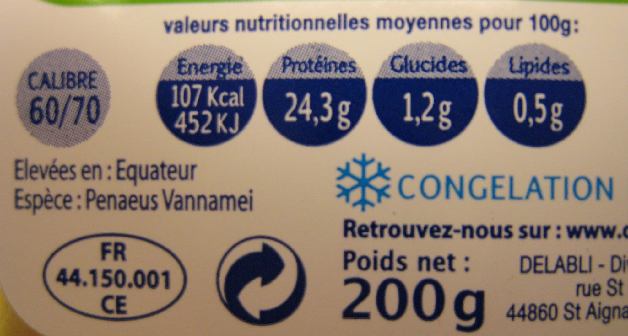 Delpierre Crevettes Bio Delpierre packshot