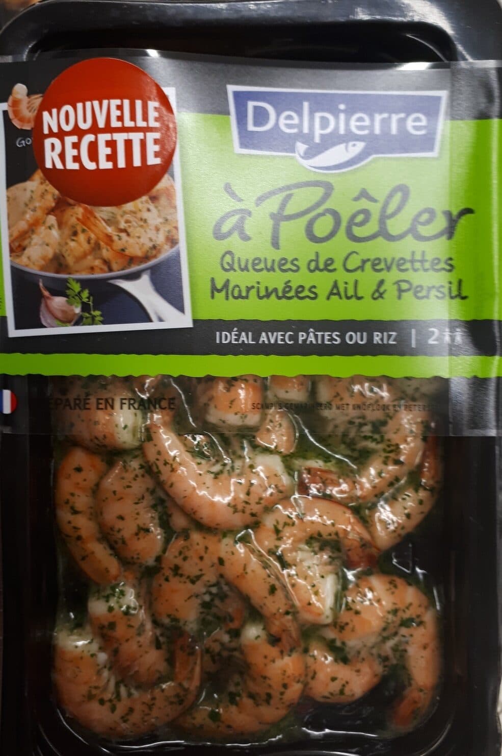 Delpierre Queues de crevettes marinées ail & persil packshot