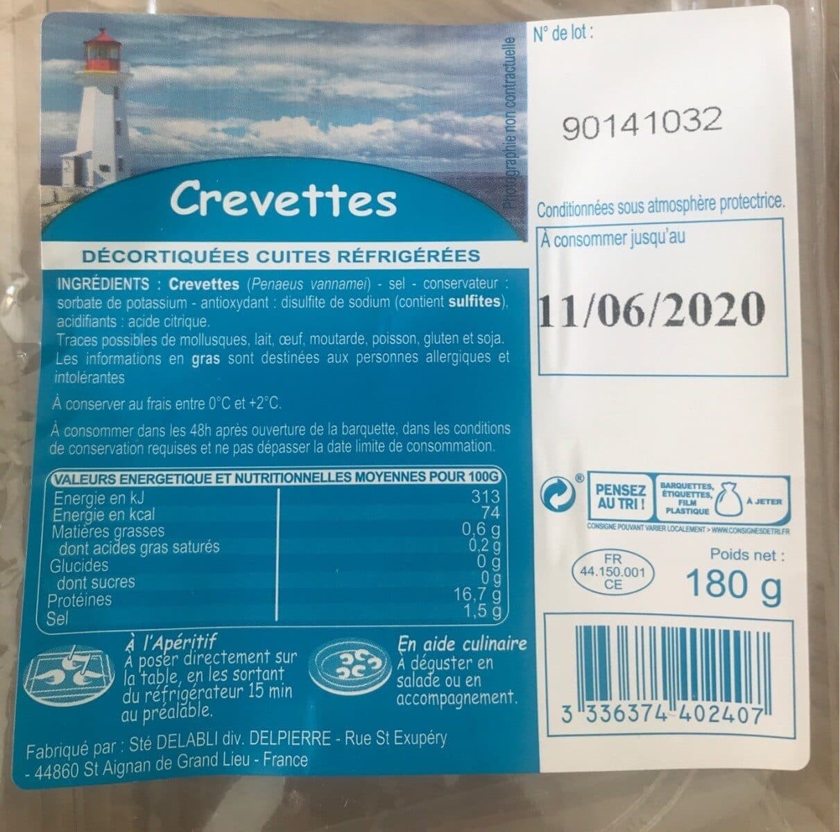 Crevettes Crevette packshot
