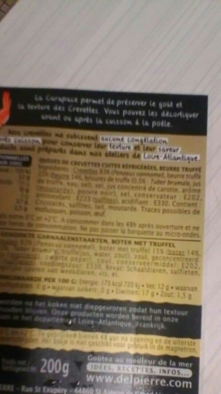 Delpierre Queue de crevettes beurre truffe packshot