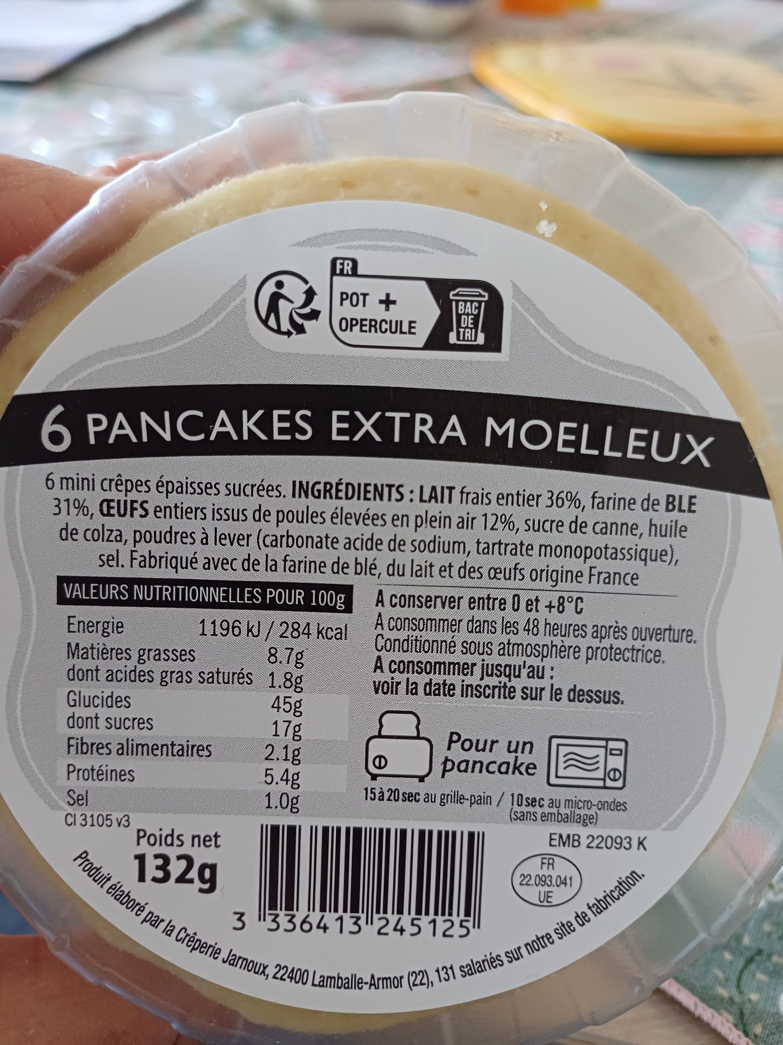 Bernard Jarroux 6 Pancakes, La Barquette De 132 gr packshot