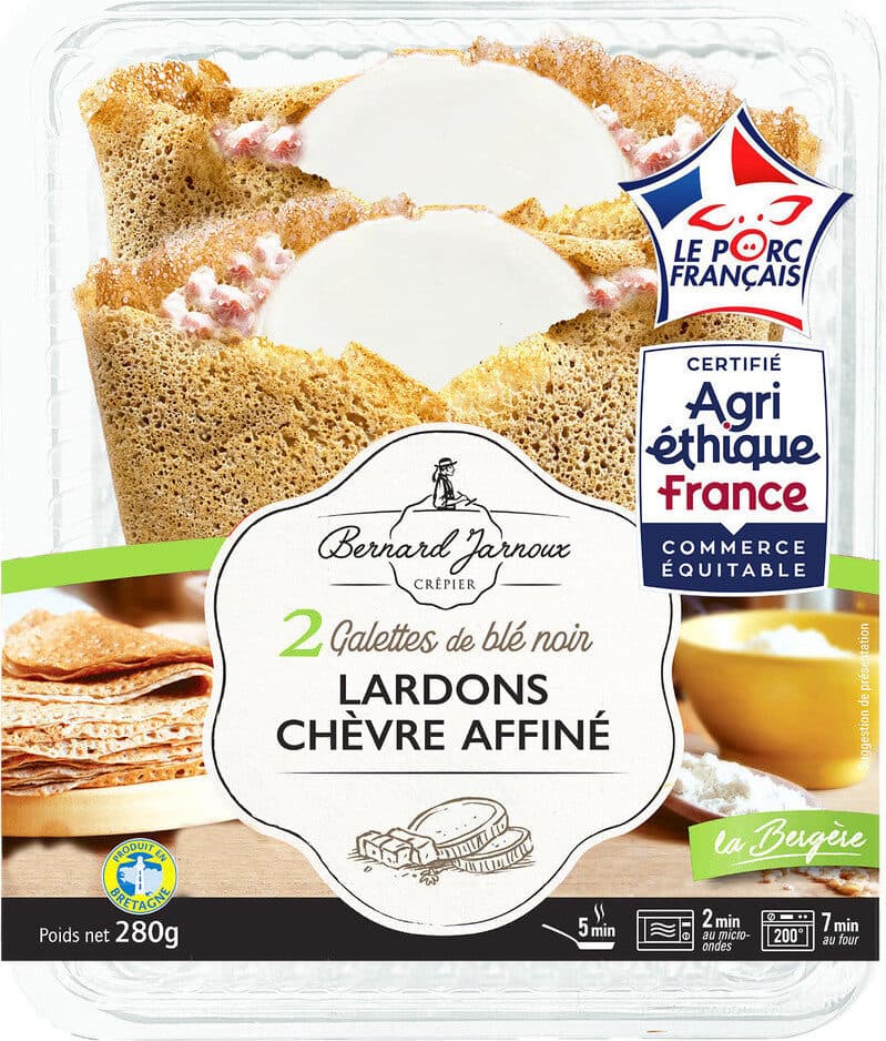 Bernard Jarnoux Galettes lardons chèvre packshot