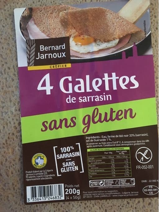 Bernard Jarnoux Galettes de Sarrasin packshot