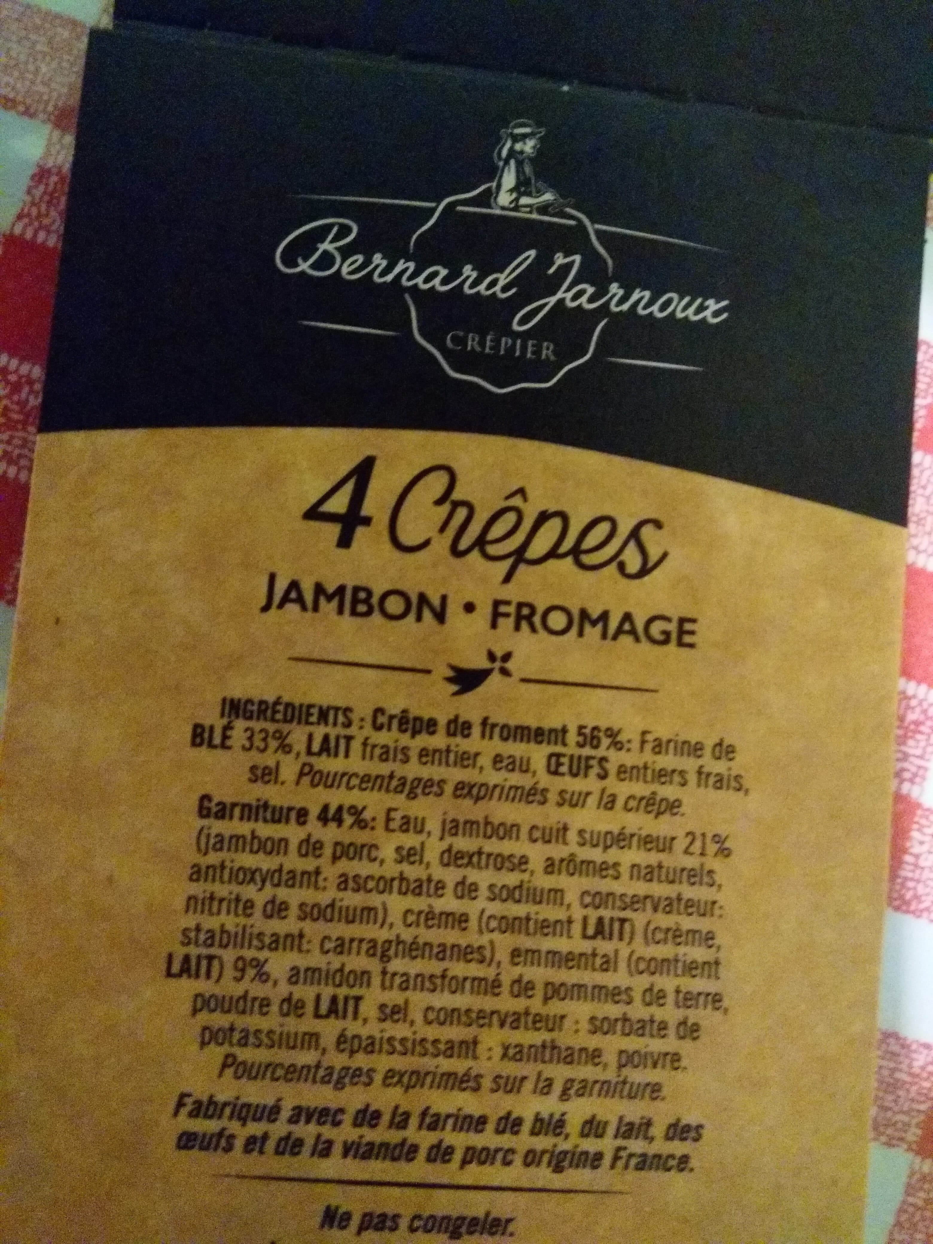 Bernard Jarnoux Crêpes Jambon-Fromage packshot