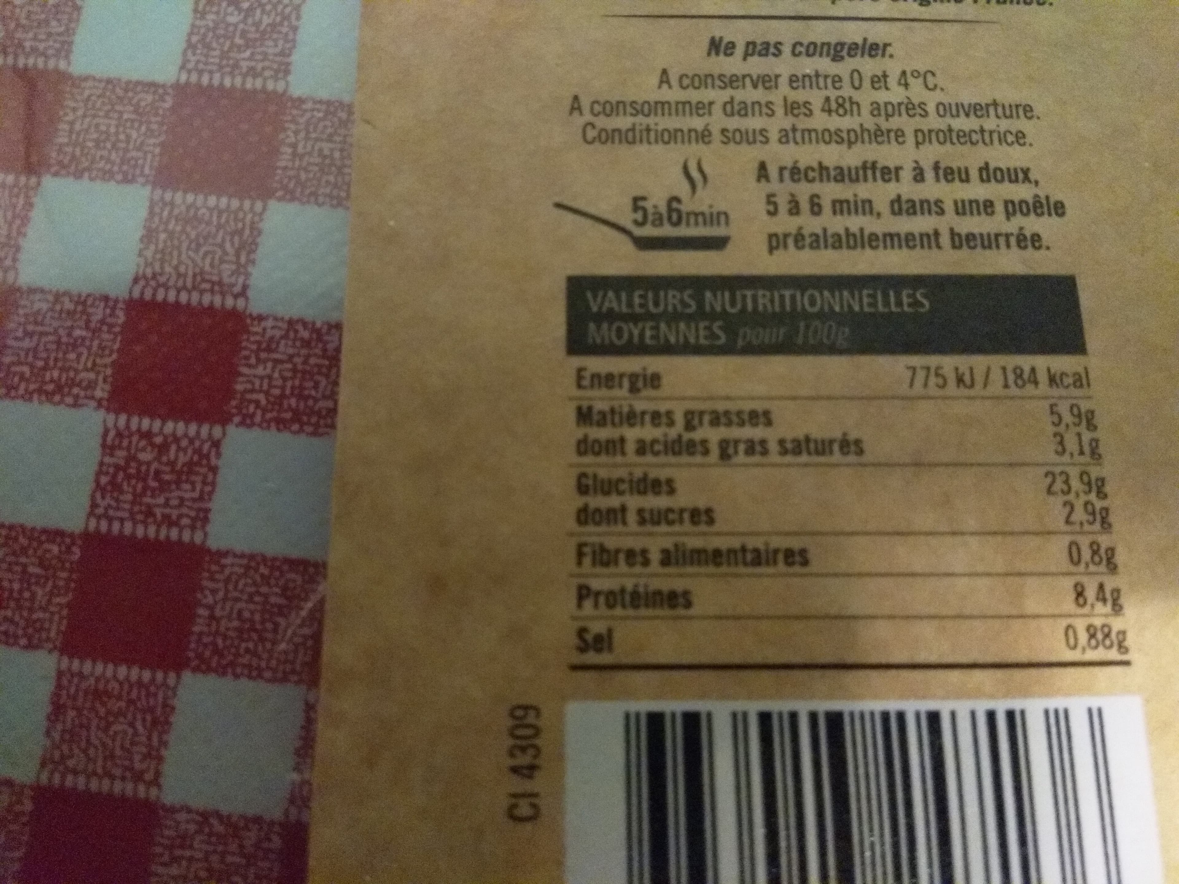 Bernard Jarnoux Crêpes Jambon-Fromage packshot