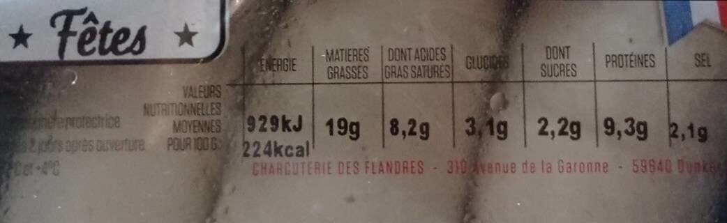 Charcuterie des Flandres Boudin blanc au porto packshot