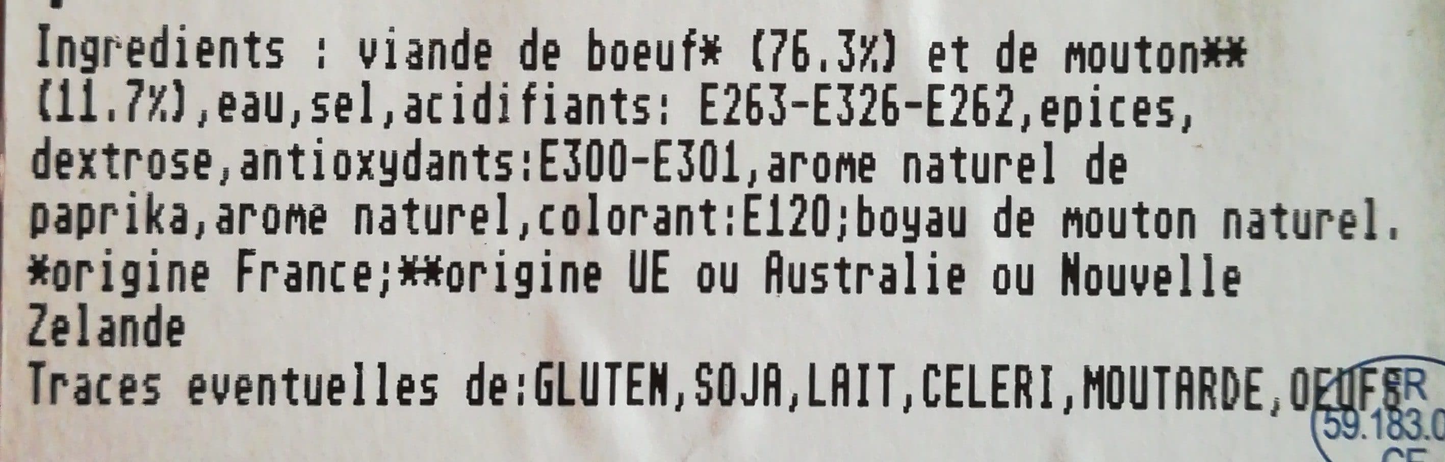 Open Food Facts Merguez packshot