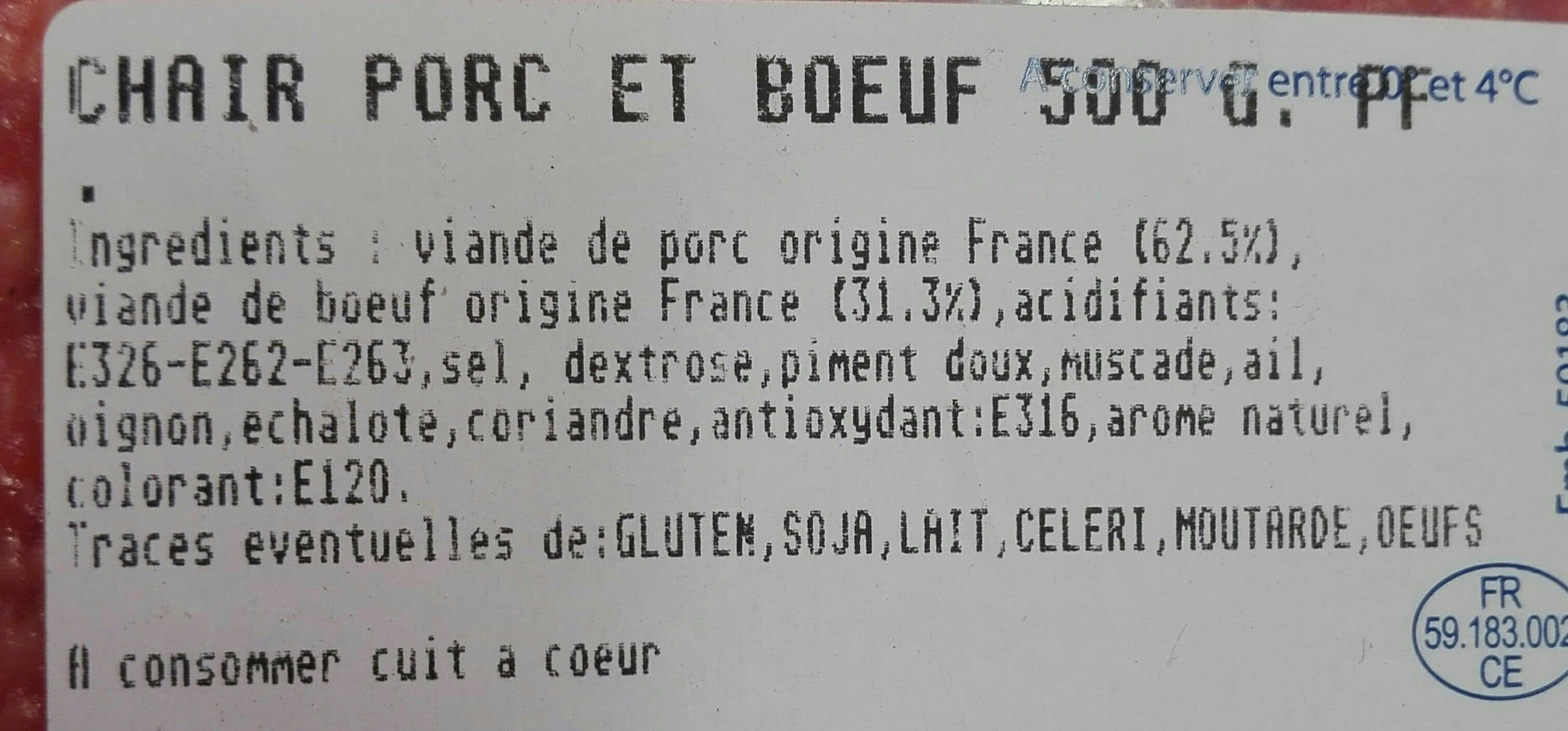Charcuterie des Flandres Chair porc boeuf packshot