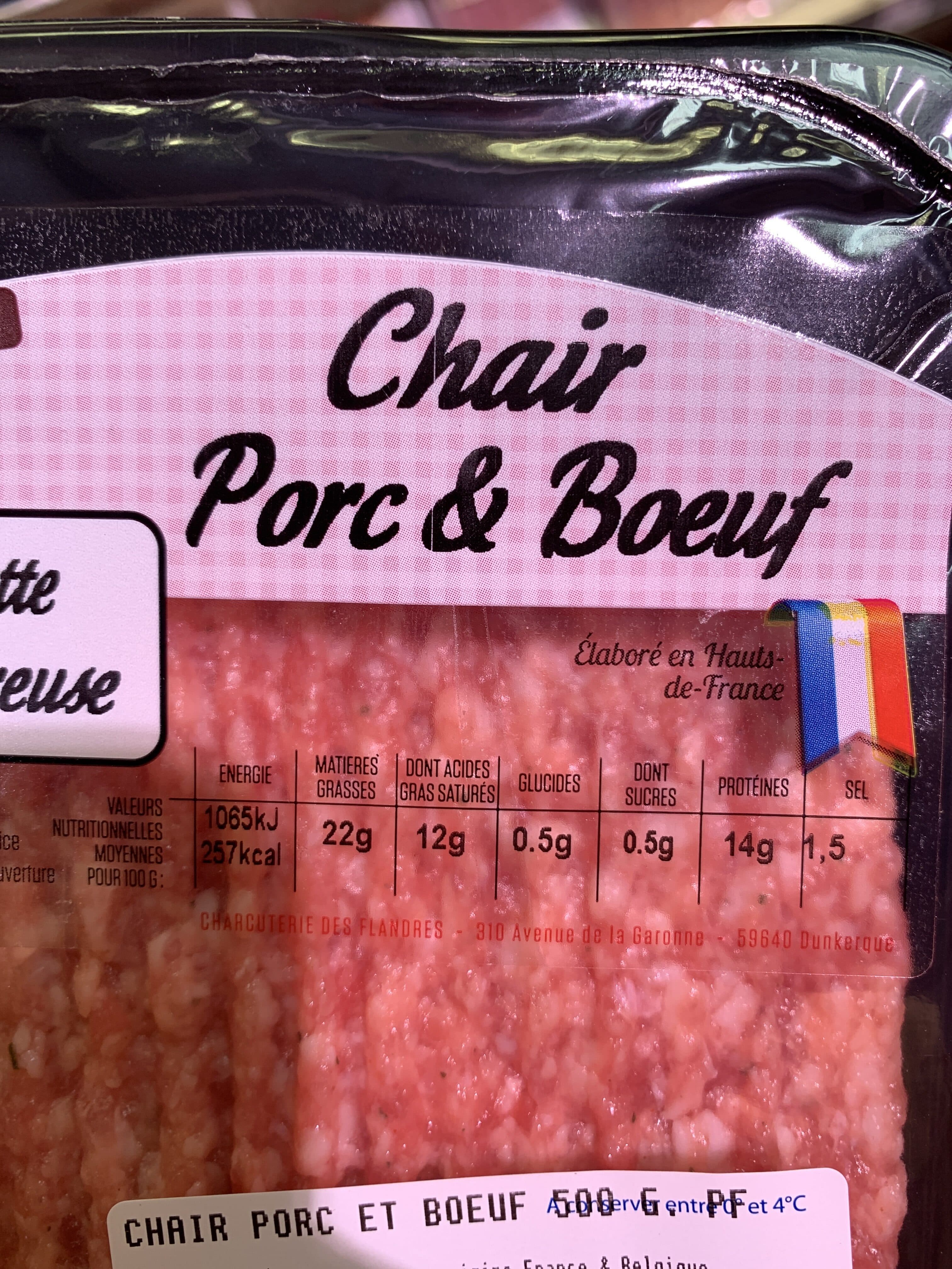 Charcuterie des Flandres Chair porc boeuf packshot