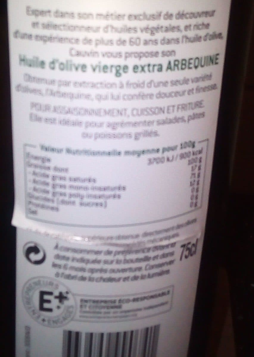 Cauvin Huile d'olive packshot