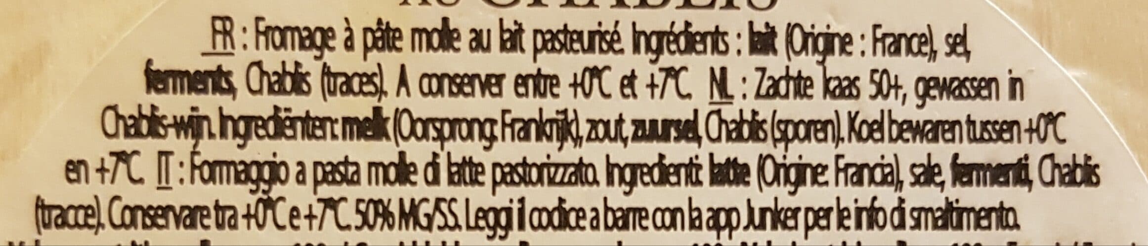 1540 Vestby L'Affiné au Chablis - Fromage à pâte molle au lait pasteurisé packshot