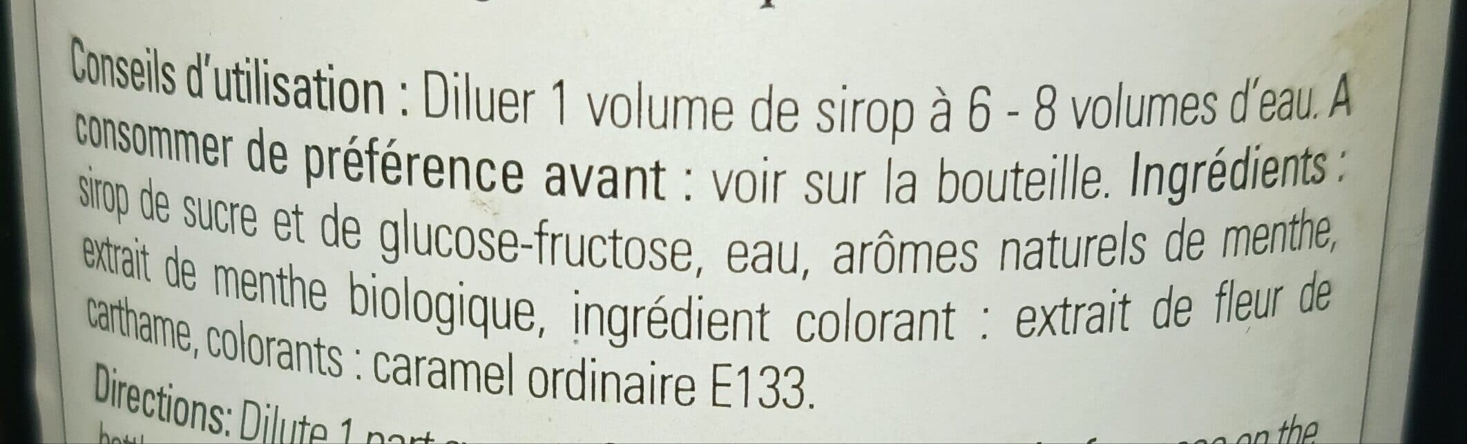 Bigallet Sirop Menthe Verte packshot