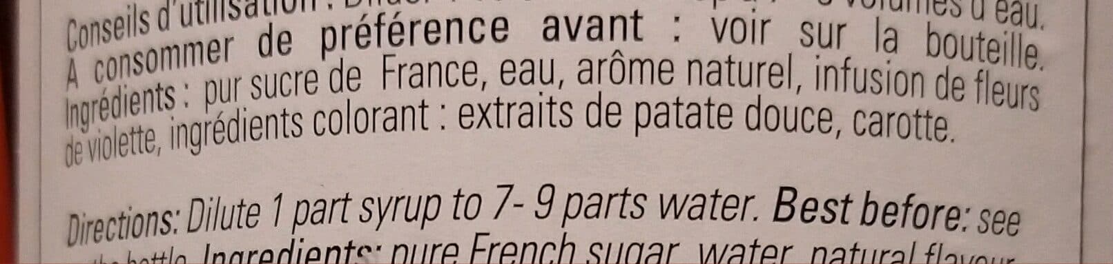 Bigallet Sirop de violette packshot