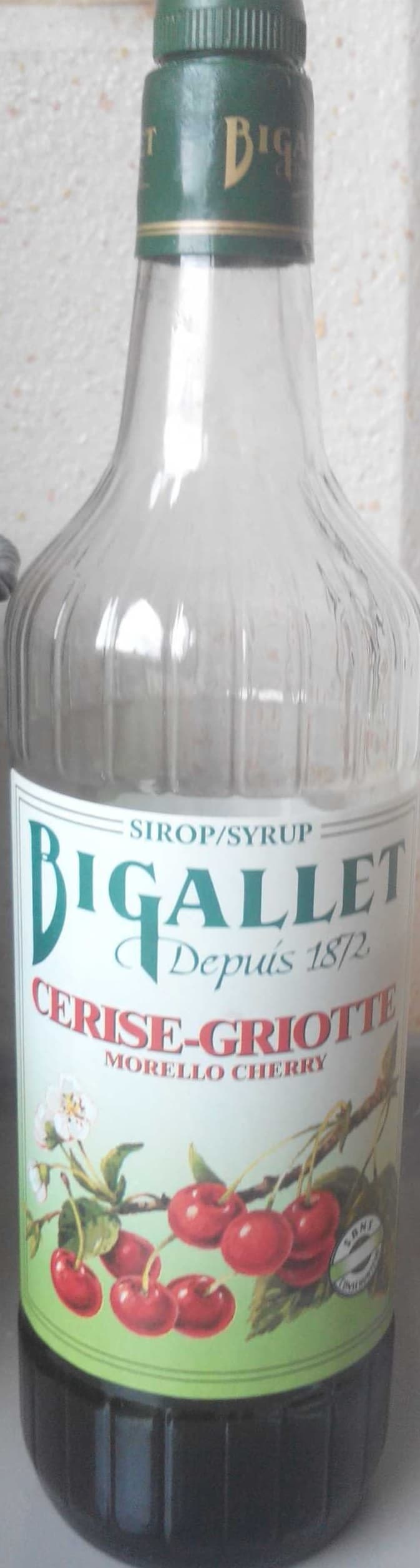 Bigallet Sirop cerise-griotte packshot