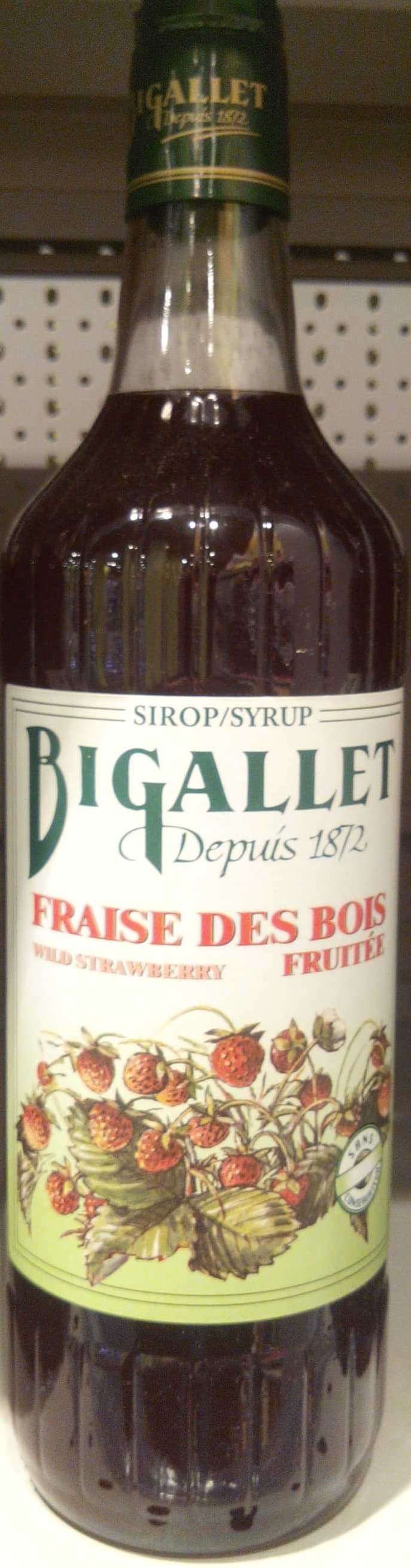 Bigallet Sirop fraise des bois fruitée packshot